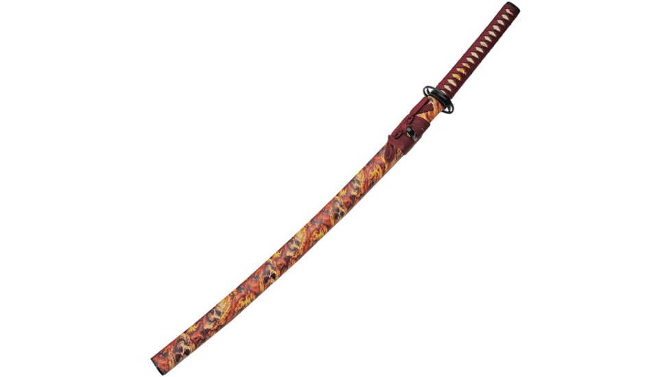 China Made Flaming Skull Katana