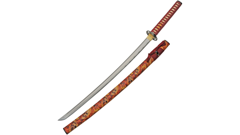 China Made Flaming Skull Katana