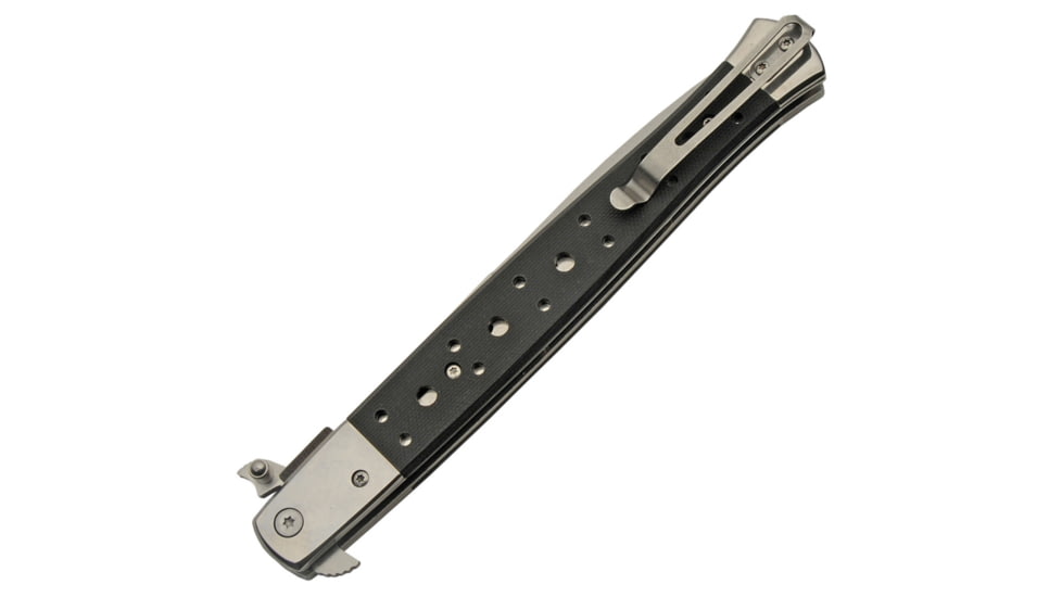 China Made Long Stiletto Linerlock Silver