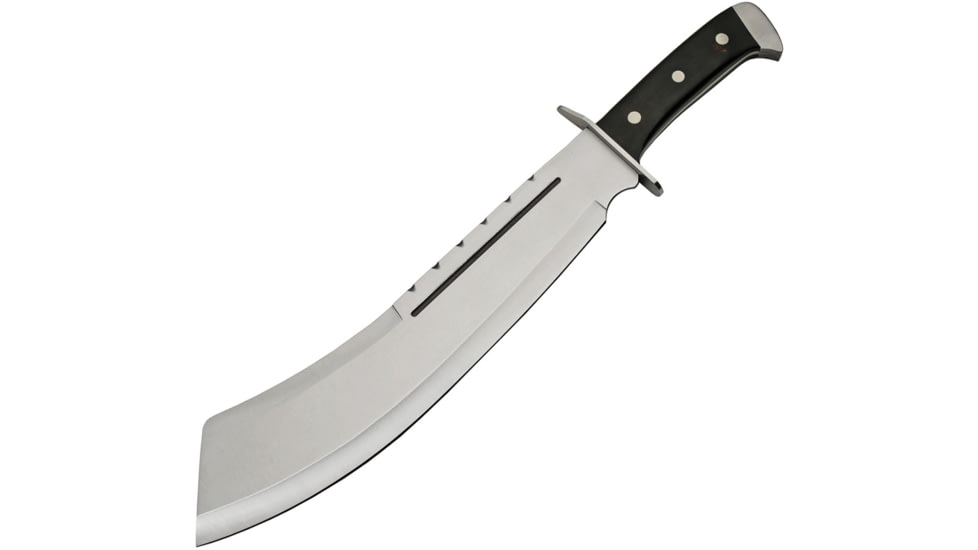 China Made Machete Black Wood Knife, 13 satin finish stainless blade, Black pakkawood handle, 926948-BK