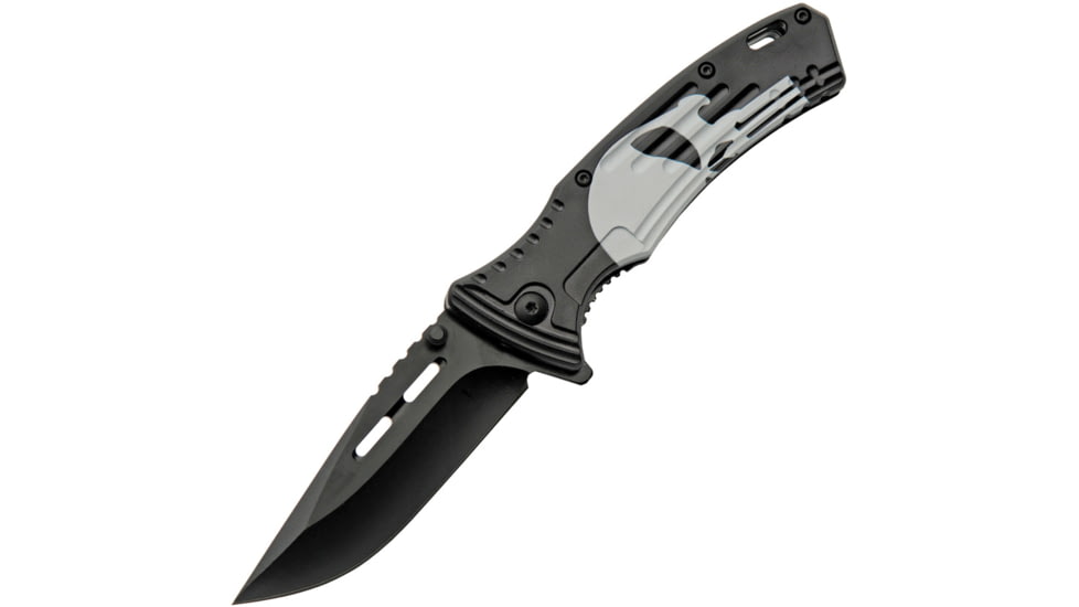 China Made Punisher Skull Linerlock A/O