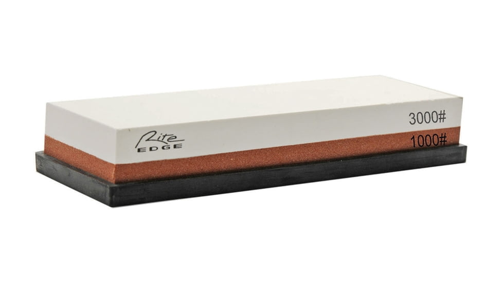 China Made Sharpening Stone 1000/3000, 7.25in X 2.63in X 1.25in, Stone 7in X 2.25in X 1.13in, 1000 Grit Side For Sharpening And 3000 Grit Side For Honing, Gel Base, 212874