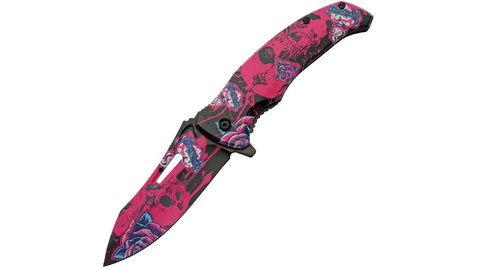 China Made Skull Linerlock A/O Pink
