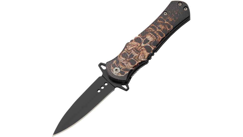 China Made Skull Linerlock A/O Stacked