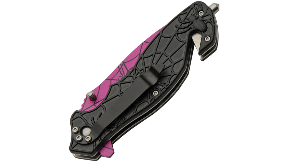 China Made Spider Web Linerlock A/O Purp
