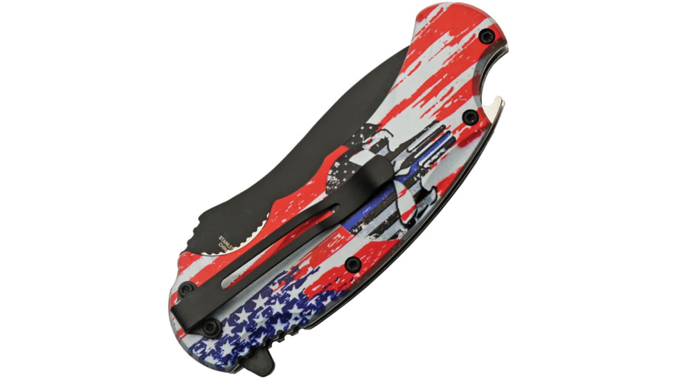 China Made U.S. Flag Linerlock A/O