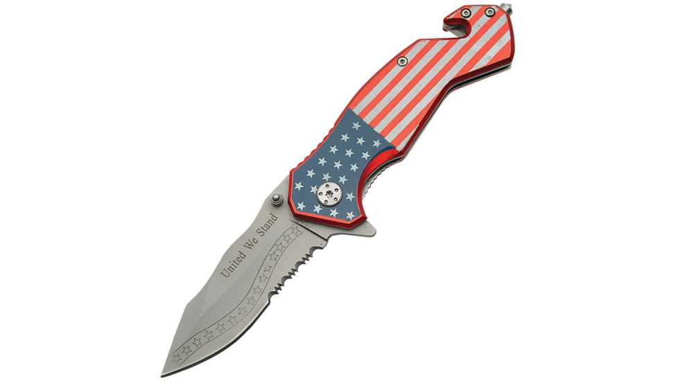 China Made USA Flag Linerlock Knife, 300235US