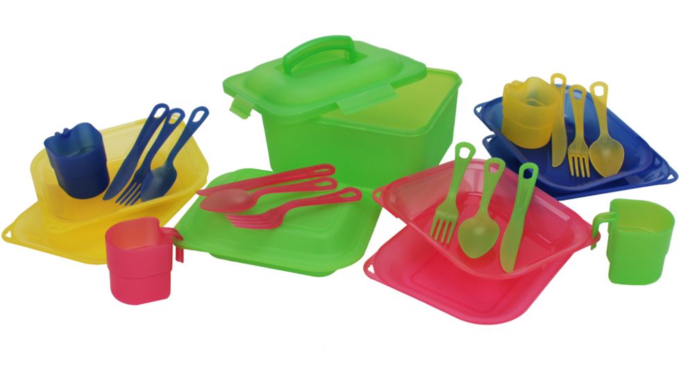 Chinook Acadia Tableware Set, All-in-one 4 Person Dining Set 100145