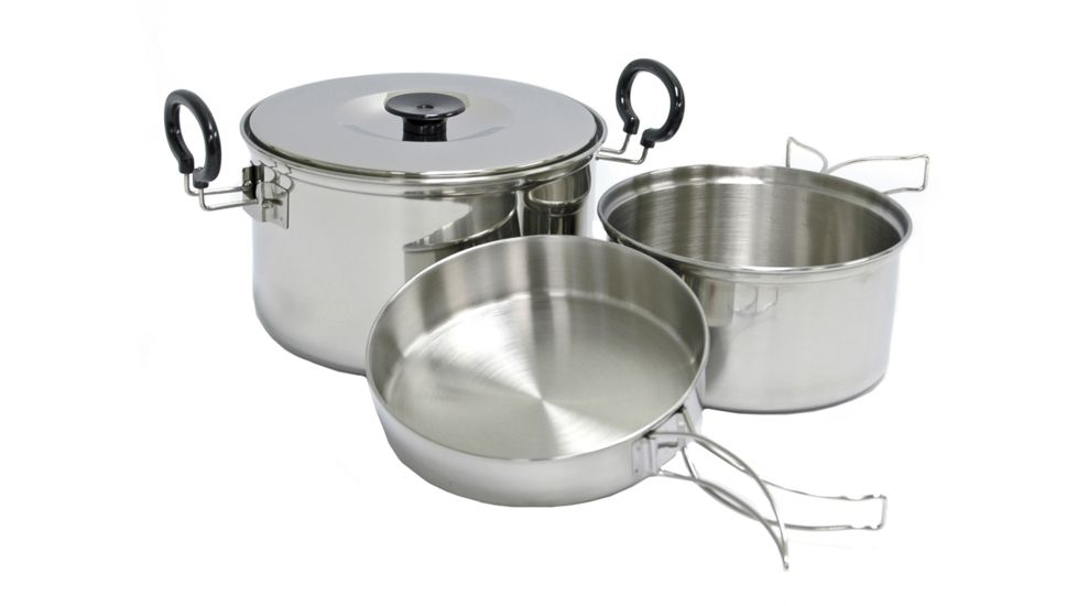 Chinook Plateau Cookset, Expedition, 18/8 Polished Stainless Steel 78334