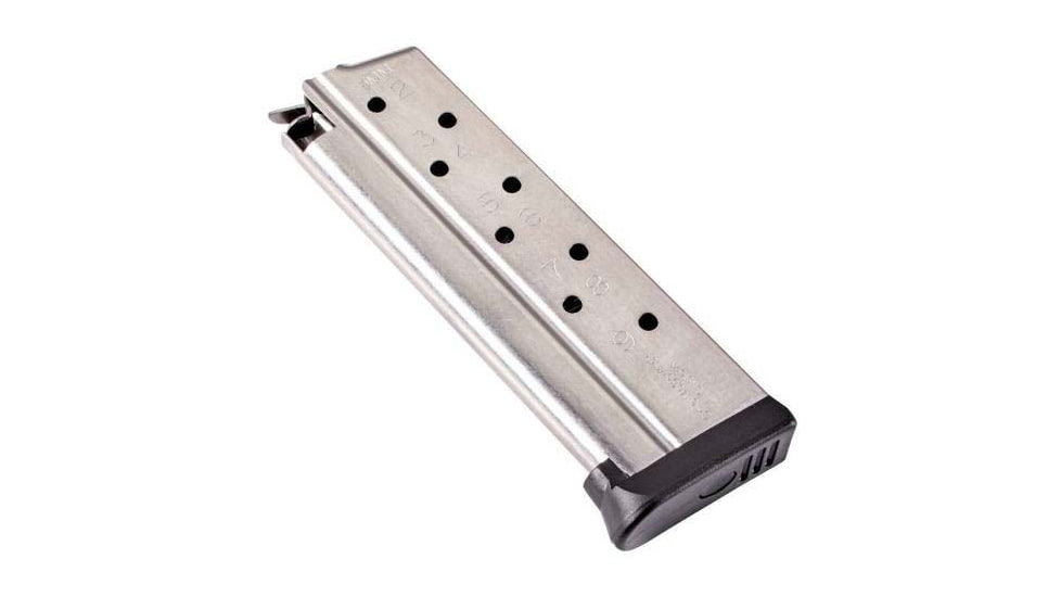 Chip McCormick Range Pro 1911 Compact, 9mm Luger, 9 Round Pistol Magazine, Stainless, M-RP-9CP9