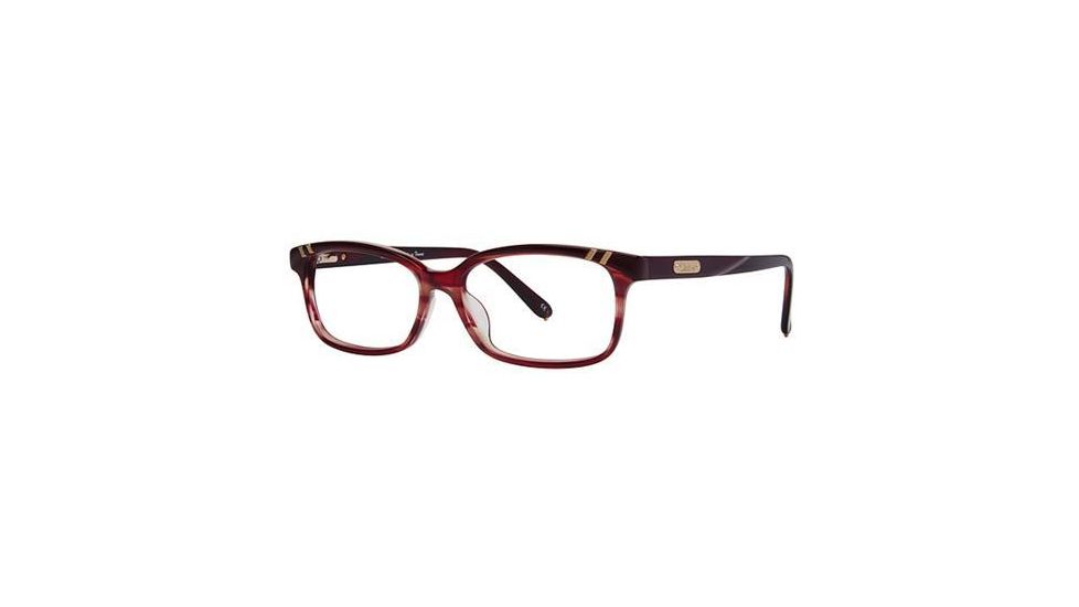 Chloe CL1204 Single Vision Prescription Eyeglasses - Frame Burgundy/Red Horn, Size 53/14mm CL120404