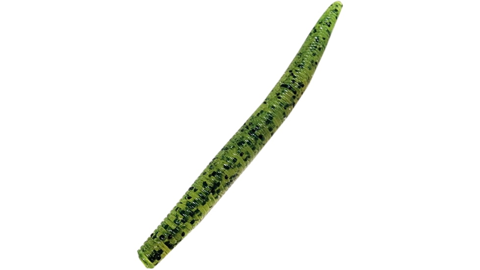 Chompers Finess Rig Worm, 1, 4in, Chartreuse Pepper, FRW415-5