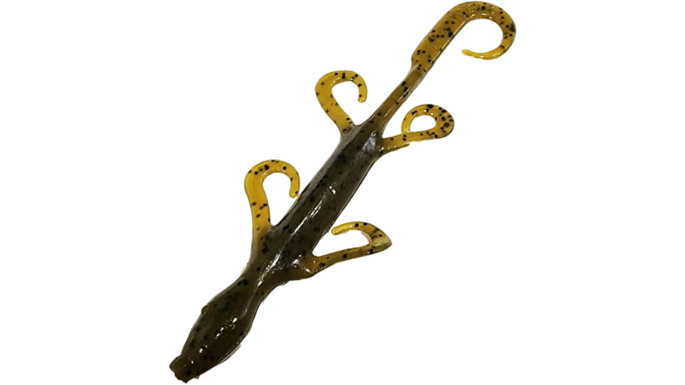 Chompers Lizard Creature Bait, 1, 6in, Green Pumpkin, L6S9-2