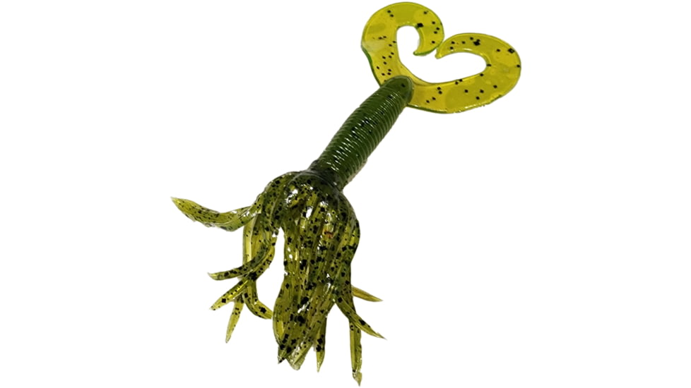 Chompers Skirted Grub Double Tail Grub, 1, 5in, Watermelon Seed, HG5D10-1