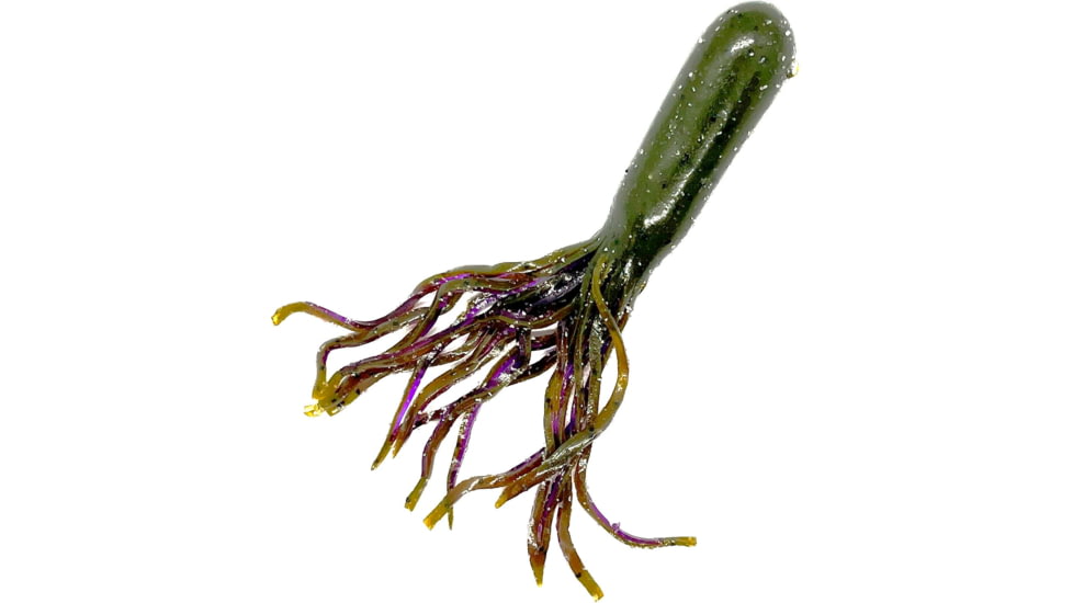 Chompers Ultra Pro Tube, 1, 4in, Green Pumpkin/Purple Flake/ Purple Tail, PTB4N8-110