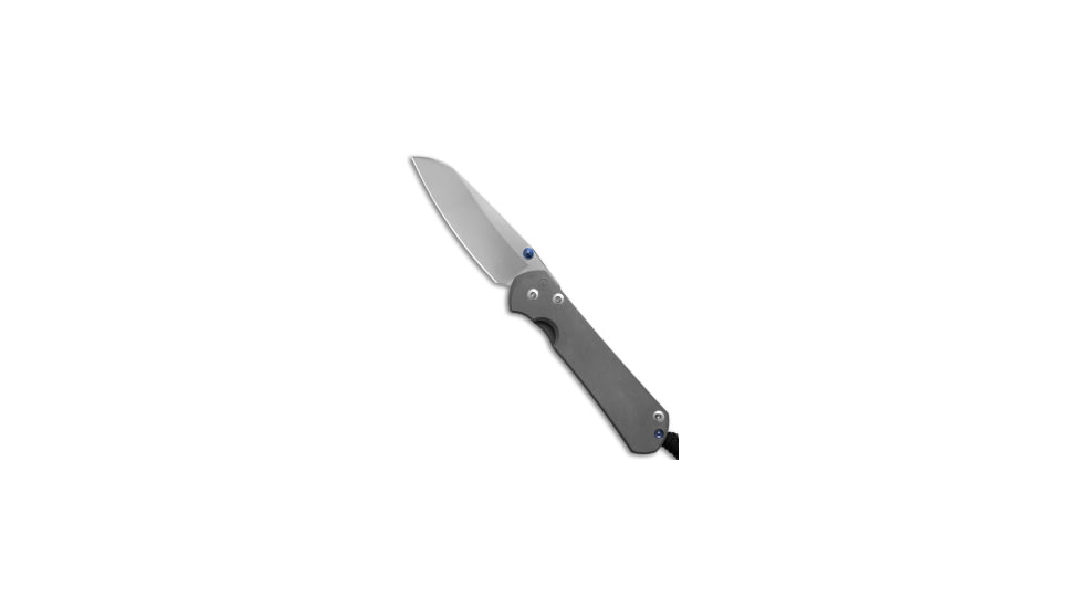 Chris Reeve Knives Large Sebenza 31 Folding Knife, 3.60in, CPM MagnaCut, Sheepsfoot Blade, Titanium, Gray Handle, Insingo Stonewash, Gray/Gray, 8.40 inch, BHQ-146068