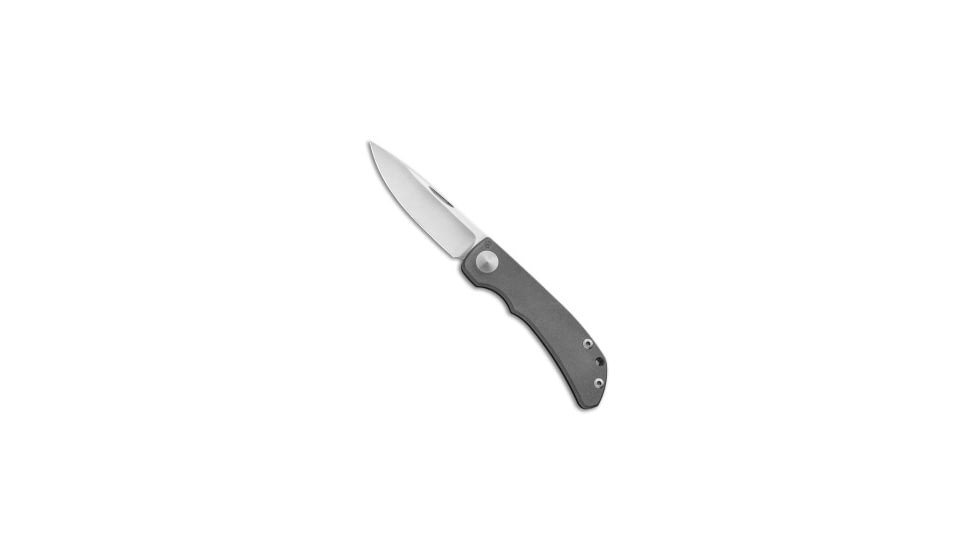 Chris Reeve Knives Impinda Folding Knife, 3.125in, CPM S35VN, Drop Point Blade, Titanium, Gray Handle, Gray/Gray, 7.15 inch, BHQ-85511