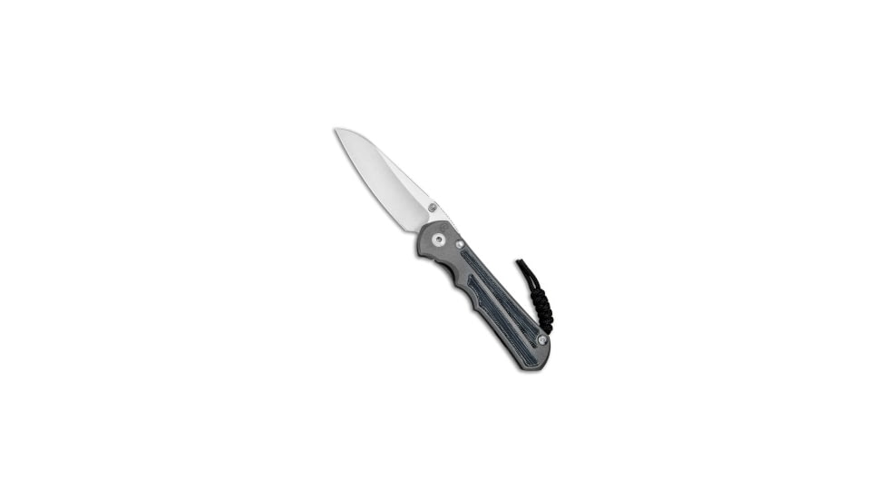Chris Reeve Knives Large Inkosi Insingo Folding Knife, 3.50in, CPM MagnaCut, Sheepsfoot Blade, Micarta, Titanium, Black/Gray Handle, Black/Gray/Gray, 8.25 inch, BHQ-70986