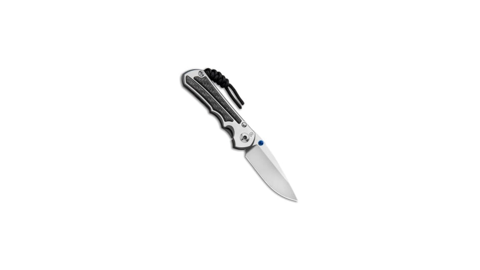Chris Reeve Knives Left-Hand Small Inkosi Folding Knife, 2.75in, CPM S35VN, Clip Point Blade, Carbon Fiber, Black Handle, Black/Gray, 6.50 inch, BHQ-92614
