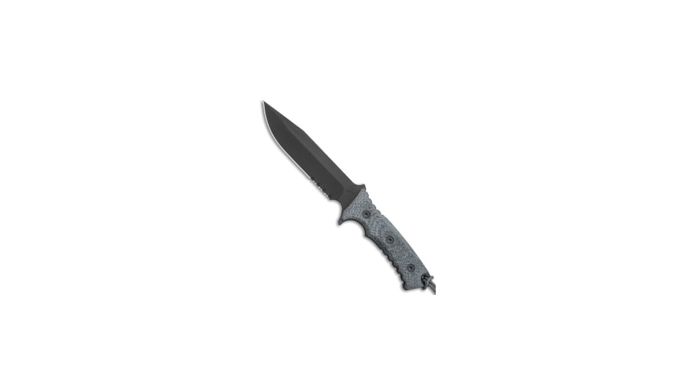 Chris Reeve Knives Pacific Fixed Blade Knife, 6.375in, CPM MagnaCut, Clip Point Blade, Micarta, Gray Handle, Gray/Black, 11.875 inch, BHQ-67723