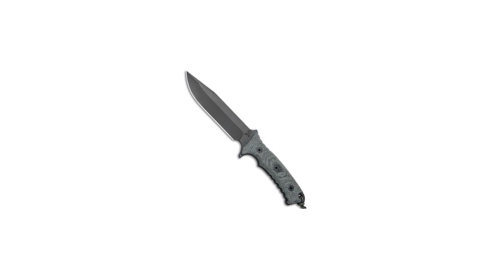 Chris Reeve Knives Pacific Fixed Blade Knife, 6.375in, CPM 4V, Clip Point Blade, Micarta, Gray Handle, Gray/Black, 11.875 inch, BHQ-92887