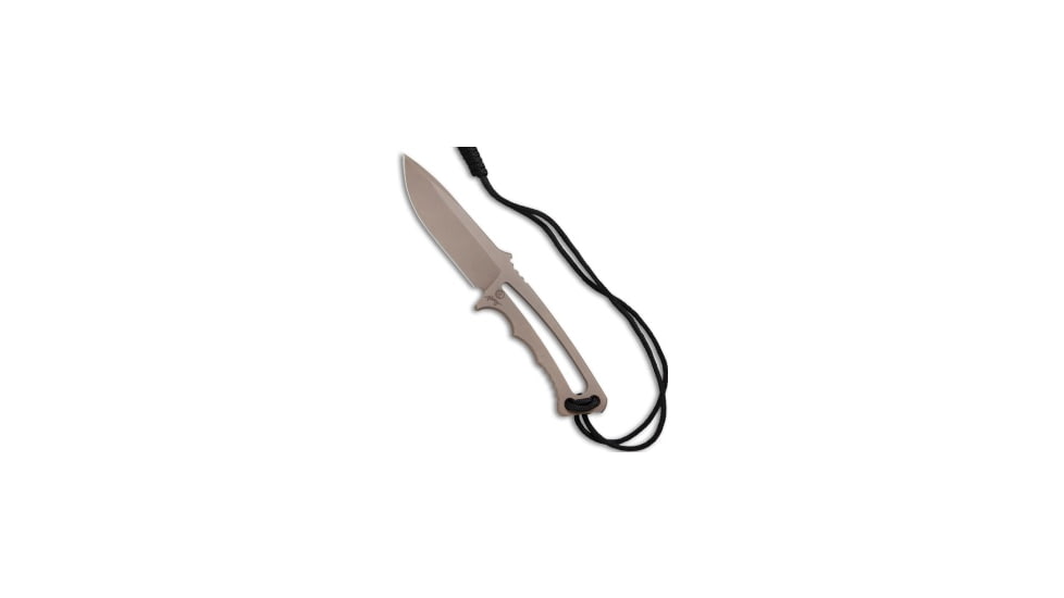 Chris Reeve Knives Professional Soldier Fixed Blade Knife, 3.375in, CPM S35VN, Drop Point Blade, Stainless Steel, Brown/Tan Handle, Brown/Tan/Brown, 7.25 inch, BHQ-67724