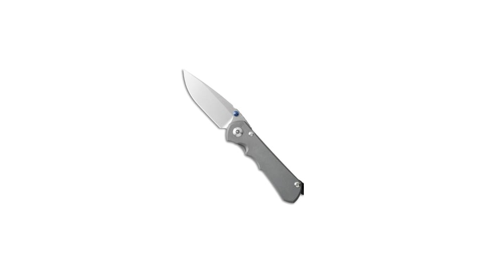 Chris Reeve Knives Small Inkosi Folding Knife, 2.75in, CPM MagnaCut, Drop Point Blade, Titanium, Gray Handle, Gray/Gray, 6.50 inch, BHQ-30861