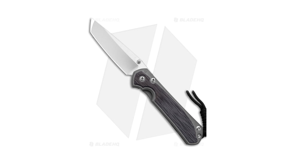 Chris Reeve Knives Small Sebenza 31 Folding Knife, 2.94in, CPM MagnaCut, Tanto Blade, Titanium, Micarta, Black/Gray Handle, Natural Canvas, Black/Gray/Gray, 6.875 inch, BHQ-146032