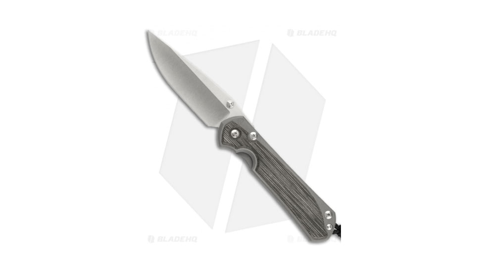 Chris Reeve Knives Small Sebenza 31 Folding Knife, 2.94in, CPM S35VN, Drop Point Blade, Micarta, Black Handle, Double Lug, Black/Gray, 6.875 inch, BHQ-98979