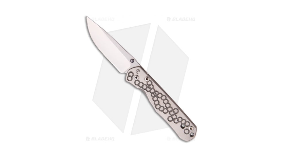 Chris Reeve Knives Umfaan Folding Knife, 2.25in, Stainless Steel, Clip Point Blade, Titanium, Gray Handle, Gray/Gray, 5.50 inch, BHQ-12119