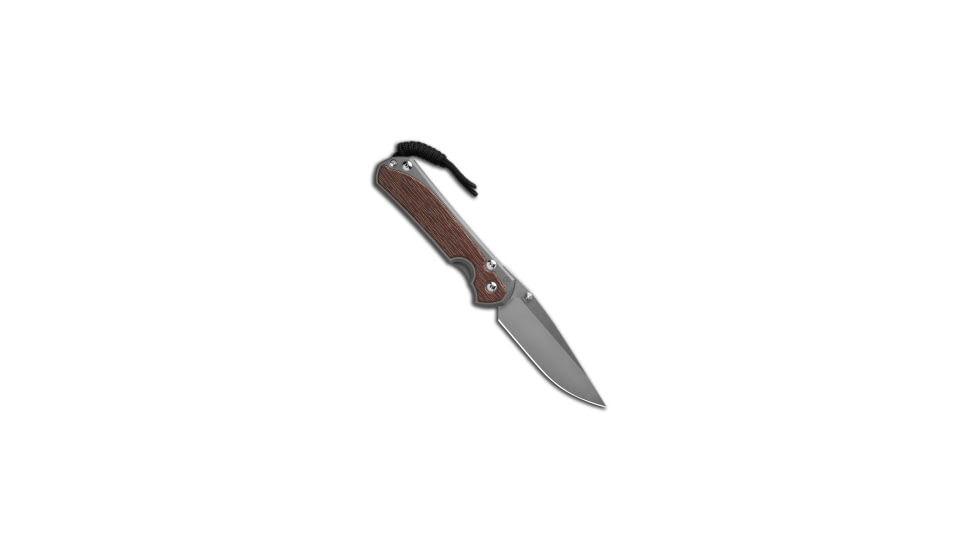 Chris Reeve Knives Large Sebenza 31 Folding Knife, 3.63in, CPM MagnaCut, Drop Point Blade, Titanium, Micarta, Brown/Gray Handle, GB Ti, Brown/Gray/Gray, 8.34 inch, BHQ-140842