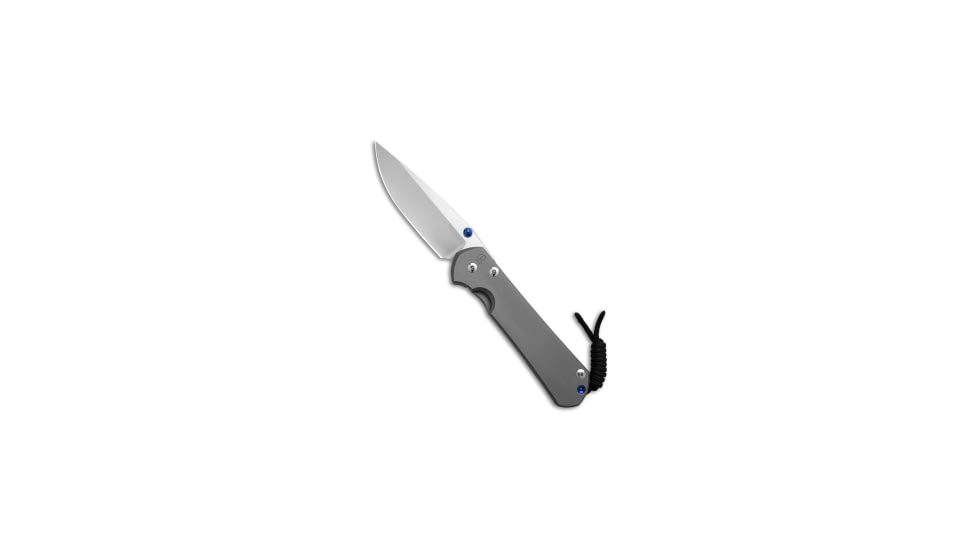 Chris Reeve Knives Large Sebenza 31 Folding Knife, 3.63in, CPM MagnaCut, Drop Point Blade, Titanium, Gray Handle, Glass Blasted Titanium, Gray/Gray, 8.34 inch, BHQ-140512