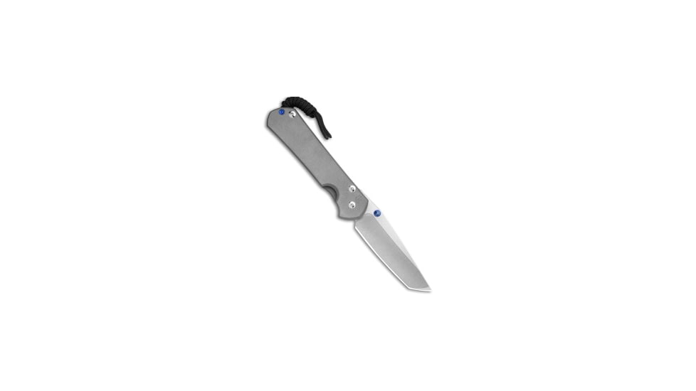 Chris Reeve Knives Chris Reeve Left-Hand Large Sebenza 31 Knife Sandblasted Ti Tanto 3.625" SW, Gray, CPM MagnaCut, adult, BHQ-146074