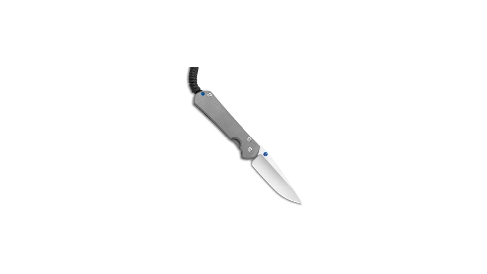 Chris Reeve Knives Left Hand Small Sebenza 31 Folding Knife, 2.94in, CPM S45VN, Drop Point Blade, Titanium, Gray Handle, Stonewash, Gray/Gray, 6.875 inch, BHQ-98973
