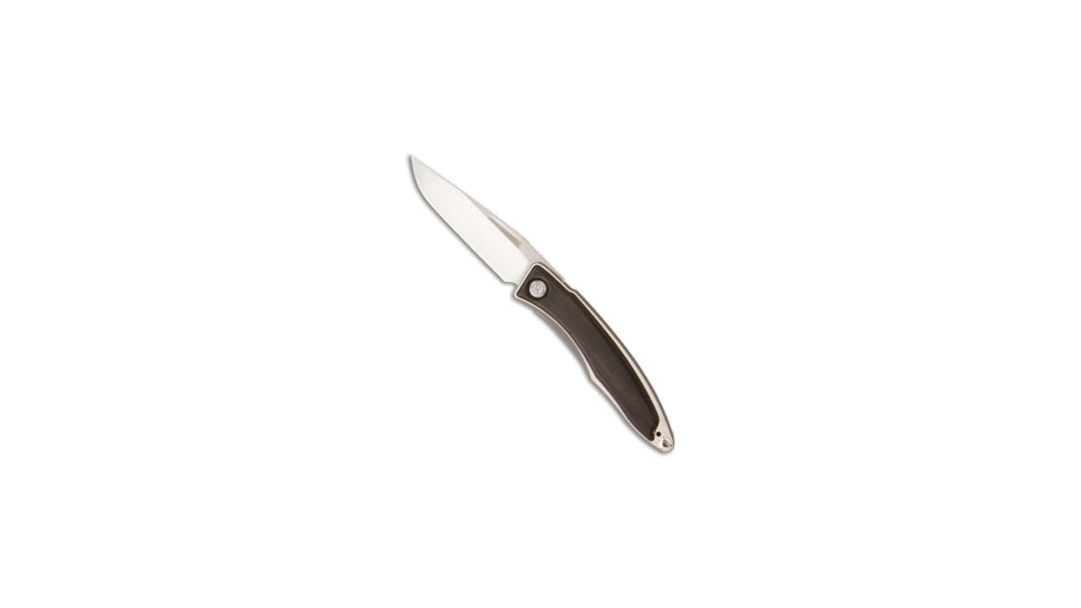 Chris Reeve Knives Mnandi Folding Knife, 2.75in, CPM S35VN, Clip Point Blade, Ebony, Wood Handle, Wood/Gray, 6.375 inch, BHQ-13212