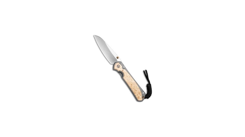 Chris Reeve Knives Chris Reeve Small Sebenza 31 Glass Blasted Box Elder 2.99" SW, Gray/Wood, CPM MagnaCut, adult, BHQ-146013