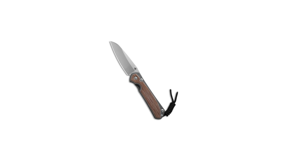 Chris Reeve Knives Small Sebenza 31 Folding Knife, 2.94in, CPM MagnaCut, Sheepsfoot Blade, Micarta, Titanium, Brown Handle, Natural, Brown/Gray, 6.90 inch, BHQ-146039