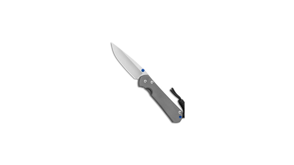 Chris Reeve Knives Small Sebenza 31 Folding Knife, 2.94in, CPM MagnaCut, Drop Point Blade, Titanium, Gray Handle, Ti/Double Thumb Lug, Gray/Gray, 7.00 inch, BHQ-98974
