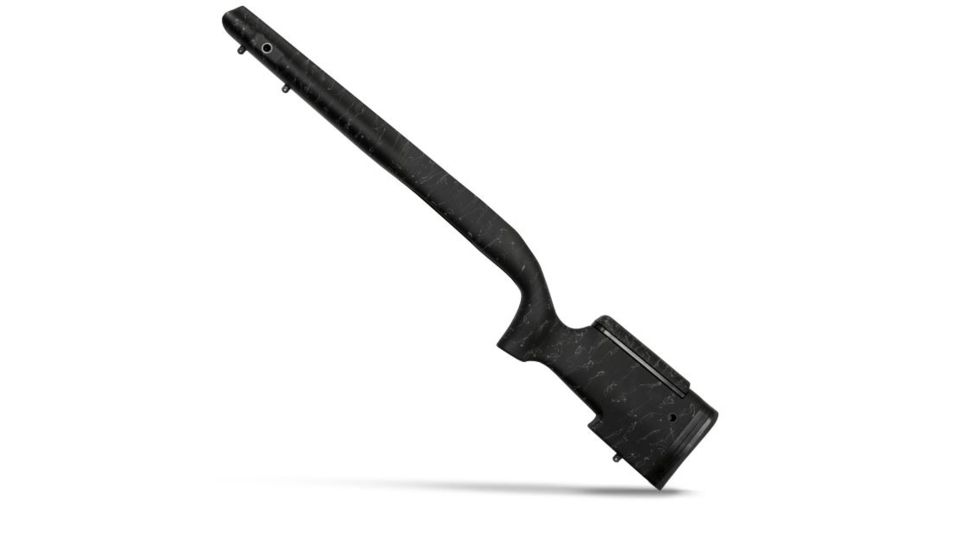 Christensen Arms BA Tact Fiberglass W/Carbon Fiber Right Hand Bull Channel Rifle Stock, Black/Gray, Short Action CA11092-1-2-2-12