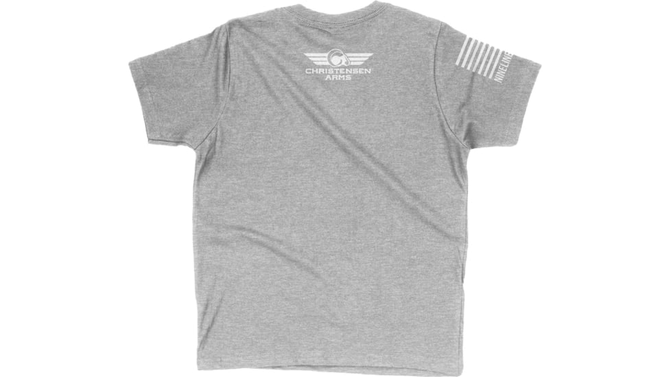 Christensen Arms Blue Line T-Shirt - Men's, Small, Heather Gray, 720-00072-00