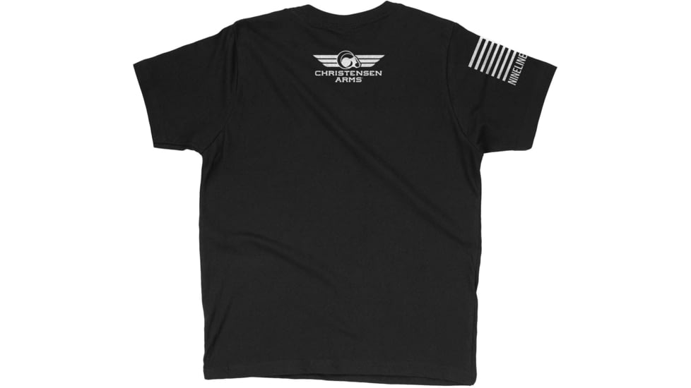 Christensen Arms Flag Blue Line T-Shirt - Men's, 2XL, Black, 720-00043-04