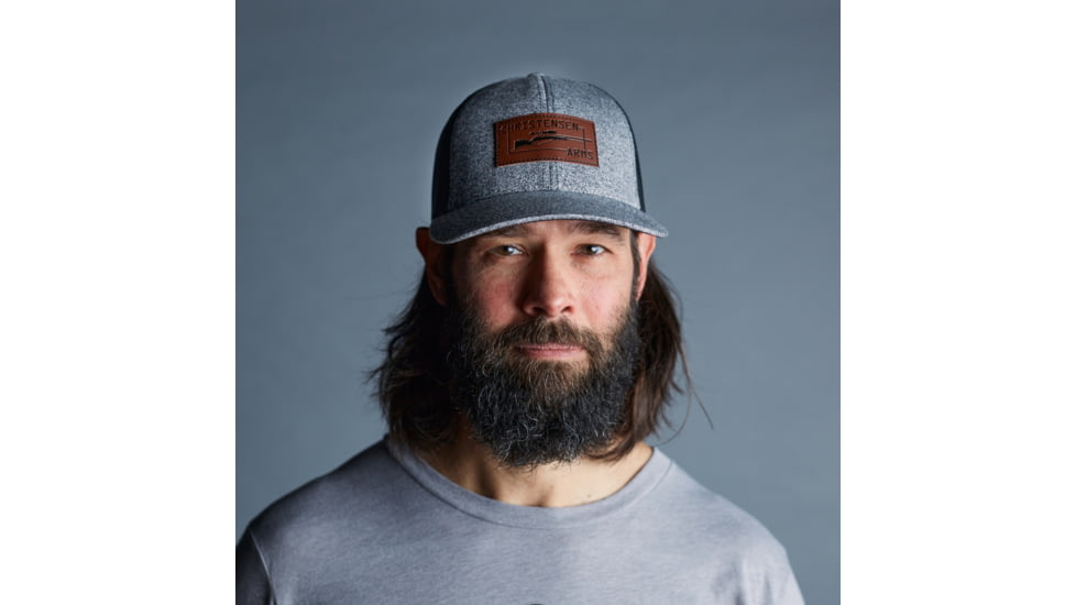 Christensen Arms Leather Patch Cap, Grey/Black, One Size, 720-00002-07