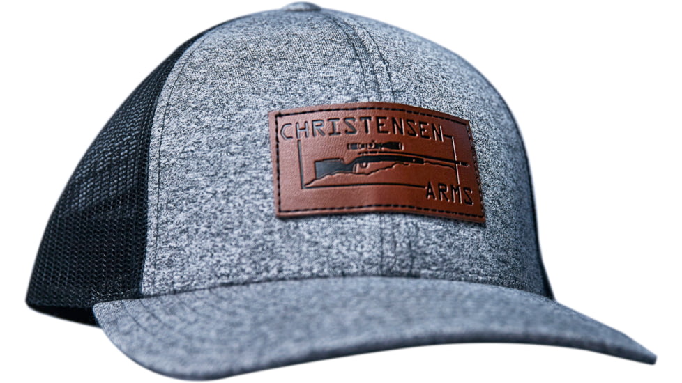 Christensen Arms Leather Patch Cap, Grey/Black, One Size, 720-00002-07