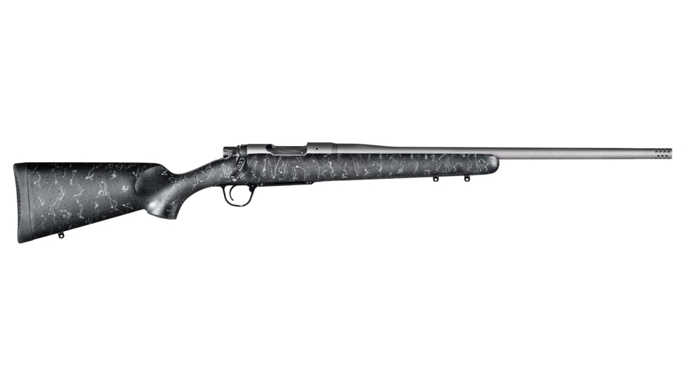 Christensen Arms Mesa TB Bolt Action Rifle, 6.5mm Creedmoor, 22in Threaded Barrel, 1-8, Synthetic Black With Gray Webbing Stock, Cerakote Tungsten, CA10280H13211-FRRMPG