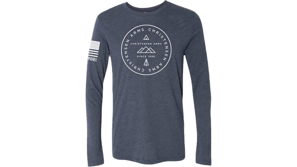 Christensen Arms Mountains Long Sleeve Shirt - Men's, Small, Heather Navy, 720-00093-00