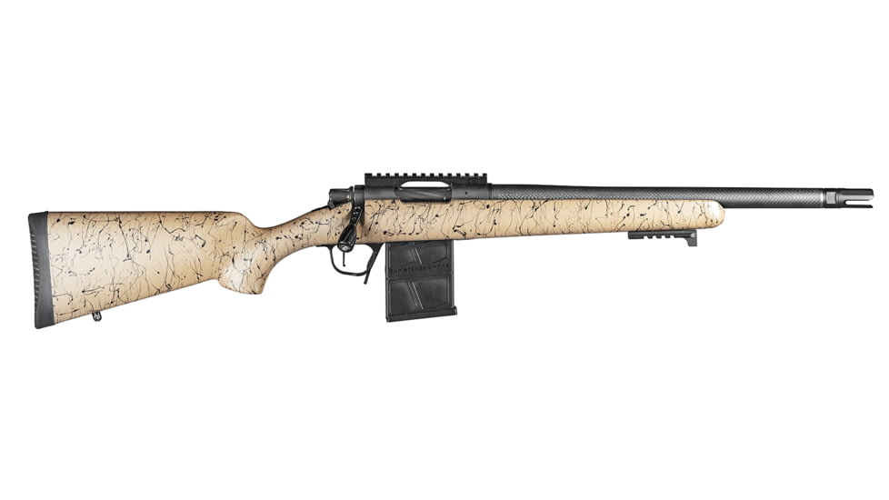 Christensen Arms Ridgeline Scout Bolt Action Rifle, .223 Remington, 16in Threaded Barrel, 1-8, Synthetic Black/Tan-Blk Stock, Nitride Black, 8010612200-FRRMPG