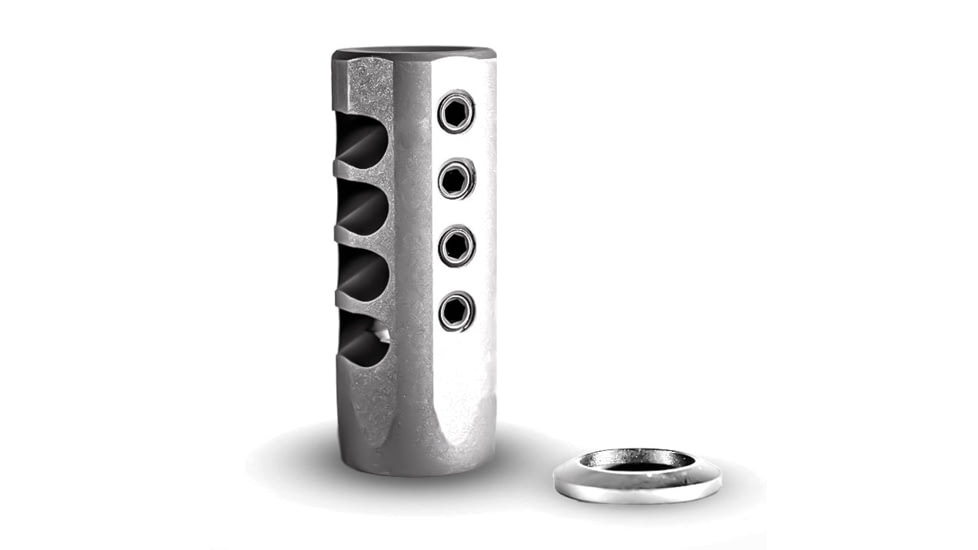 Christensen Arms Stainless Side-Baffle Brake, .223 Caliber, Stainless, Medium, 1/2-28, 810-00014-00