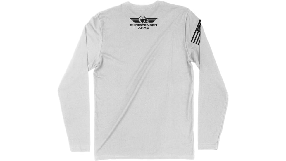 Christensen Arms Topo Map Long Sleeve - Men's, Small, Heather White, 720-00100-00