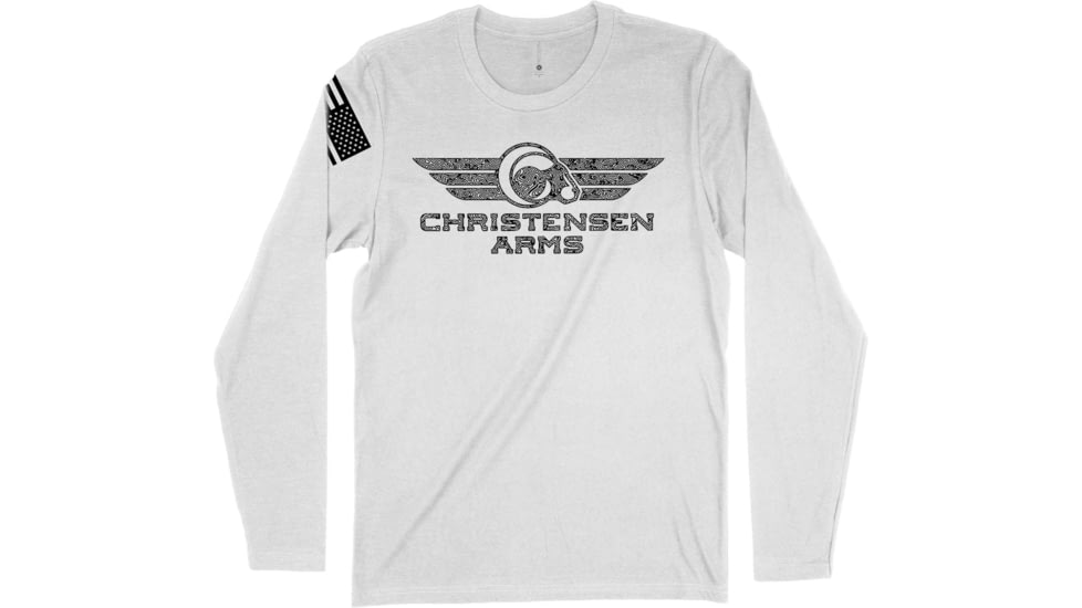 Christensen Arms Topo Map Long Sleeve - Men's, Small, Heather White, 720-00100-00