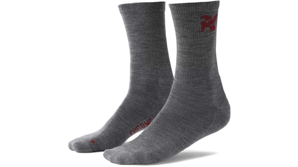 Chrome Industries Merino Crew Socks 052F24B7, Grey, LG, AP-118-GY-NA-LG